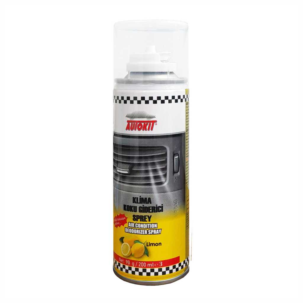 Autokit Klima Koku Giderici Sprey Limon 200 ML