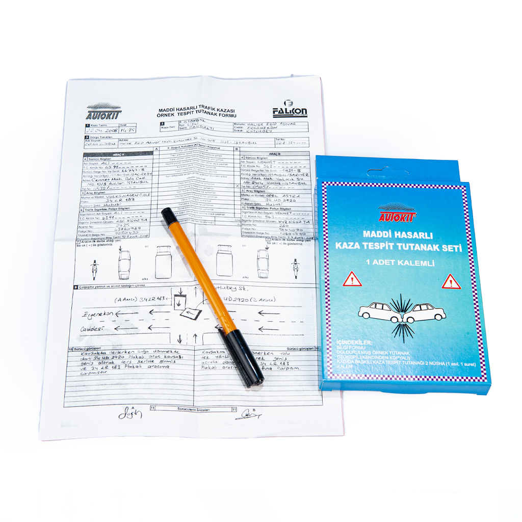 Autokit Kaza Tespit Tutanak Seti Kalemli