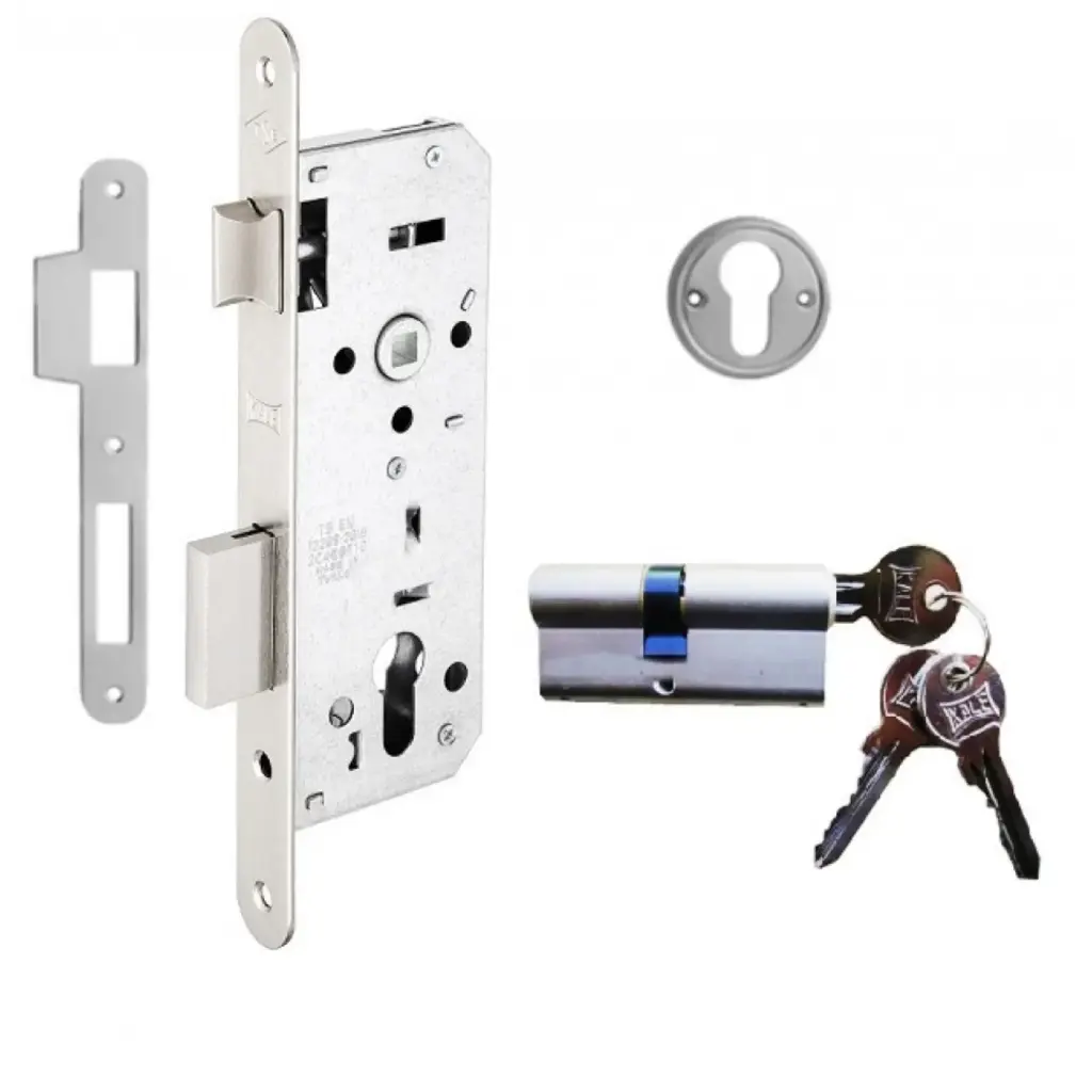 Kale Silindirli Daire Kilidi Nikel Oval 152R/35mm