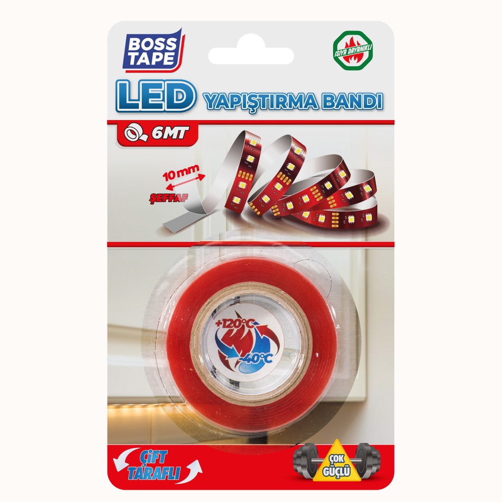 Bosstape Led Yapıştırma Bandı 10mmx6mt