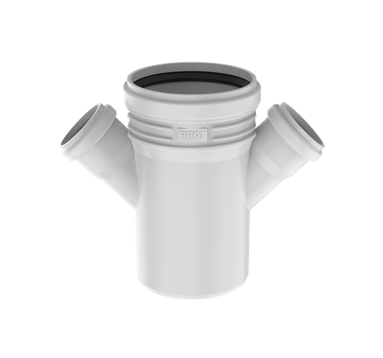 Fırat Atık Su Borusu Çift Çatal 75/75