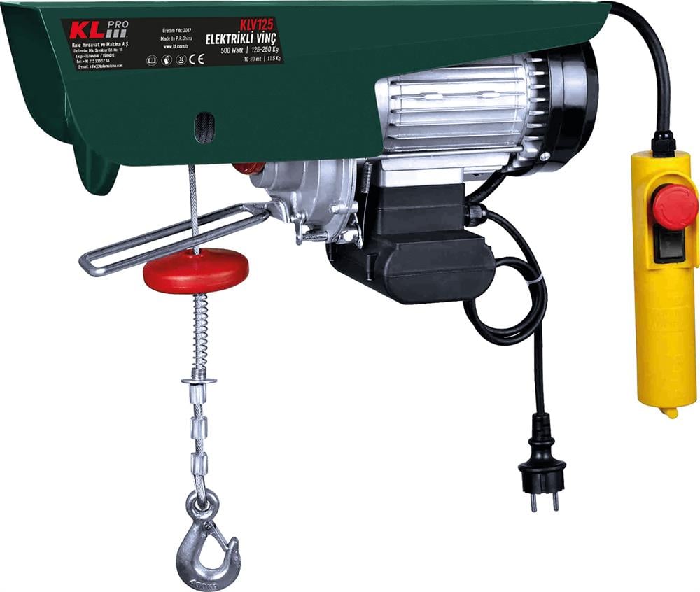 Kale Pro KLV125 500 Watt / 125 - 250 Kg / 10 -20 Metre Elektrikli Vinç