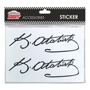 Autokit K. Atatürk İmza Sticker Büyük Boy 20*14 Cm