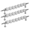 Nobel Boncuk Beyaz Krom Kulp 128MM 