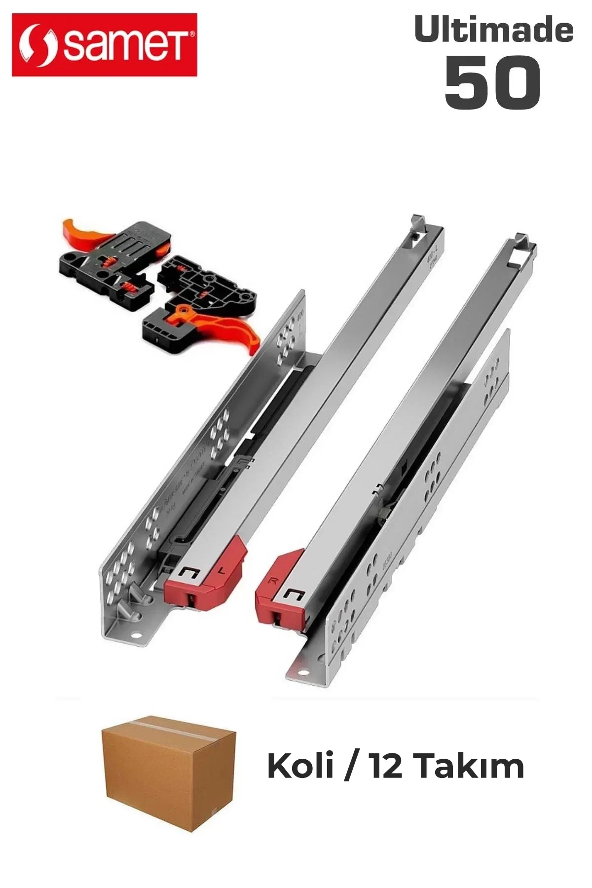 Samet Ultimate Tek Açılım Ray 50 cm