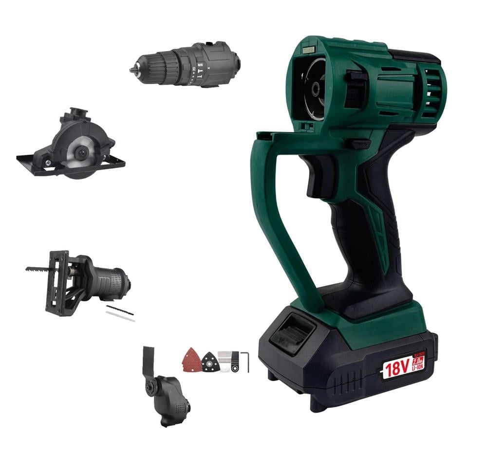 Kale Pro KLMS18-20 18V Çift Akü Şarjlı Multi Set Vidalama,Daire Testere,Dekupaj Testere,Çok Amaçlı Alet Taşıma Çantalı